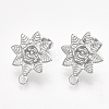 Non-Tarnish 304 Stainless Steel Stud Earring Findings STAS-T045-17P-2