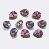 Faceted K9 Glass Rhinestone Charms RGLA-F053-C-001-M-2