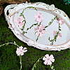 Flower Polyester with Iron wire Upper Arm Cuff Bangles for Women AJEW-GF0014-08A-4
