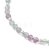 Natural Fluorite &  Electroplate Non-magnetic Synthetic HematiteRound Bead Braided Beaded Bracelets for Women BJEW-JB13434-02-3