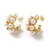 Brass Stud Earrings for Women EJEW-M251-07G-1