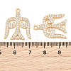 Brass Micro Pave Clear Cubic Zirconia Connector Charms CU-CBA7BFE-03B-G-3