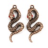 Alloy Burgundy Rhinestone Big Pendants AL-CBA2376-32R-1
