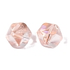 Electroplate Transparent Glass Beads EGLA-Q140-01-A04-2