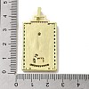 Brass Micro Pave Cubic Zirconia Pendants with Enamel KK-H458-03G-02-3