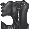 Natural Mixed Stone Nuggets Dangle Earrings EJEW-JE06811-2