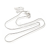 Brass Box Chain Necklaces for Women NJEW-M045-02P-1