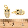 Rack Plating Brass Micro Pave Clear Cubic Zirconia Pendants KK-B093-02E-G-3