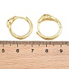 Brass Micro Pave Cubic Zirconia Hoop Earrings KK-CBAD104-04G-F-5