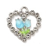 Platinum Alloy Glass Pendants FIND-Z068-05P-03-1