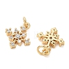 SHEGRACE Brass Micro Pave Cubic Zirconia Pendants XGRQ3D032-487G-2