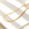 Brass Flat Snake Chain Necklaces NJEW-A042-02G-01-3