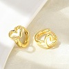 Hollow Heart Brass Hoop Earrings EJEW-D311-110G-5