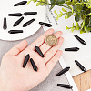 16Pcs Natural Obsidian Pointed Beads G-AR0004-88-3