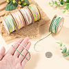 5 Rolls 5 Colors Segment Dyed Macrame Cotton Cord OCOR-TA0004-05D-7
