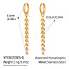 304 Stainless Steel Wheat Tassel Hoop Earrings ID4958-1-2