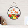 Wooden Hanging Plate HJEW-WH0027-010-3