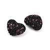 Heart Shaped Polymer Clay Rhinestone Beads CLAY-NH0002-01C-2