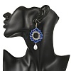 Brass Glass Beads Dangle Earrings EJEW-MZ00764-01-5