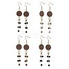 Natural Mixed Stone Dangle Earrings EJEW-JE06987-3