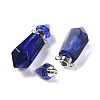 Faceted Glass Perfume Bottle Pendants GLAA-G080-01H-P-2