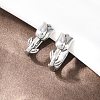 Rose Flower 316 Stainless Steel Clip on Nose Rings AJEW-C044-12AS-3