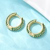 Brass Cubic Zirconia Hoop Earrings EJEW-A156-05G-02-3