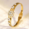 304 Stainless Steel Micro Pave Clear Cubic Zirconia Bangles FS-WG9EFEF-01-2