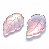 Two Tone Transparent Spray Painted Glass Pendants GLAA-T016-08B-2