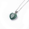 Natural & Synthetic Gemstone Pendant Necklaces NJEW-JN02162-3