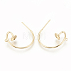 Brass Stud Earring Findings X-KK-S345-187-2