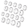DICOSMETIC 18Pcs 9 Size 201 Stainless Steel Plain Band Ring for Men Women RJEW-DC0001-07B-1