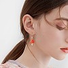 Enamel Mushroom Dangle Stud Earrings JE987C-4