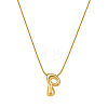 304 Stainless Steel Alphabet Pendant Necklaces for Men and Women GP1122-16-1