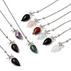 Natural & Synthetic Gemstone Dowsing Pendulum Pendants GG-CBA6D08-A-1