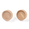 Natural Maple Wood Stud Earring Findings with 316 Stainless Steel Pin WOOD-N016-02-5