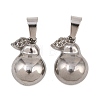 304 Stainless Steel Pendant Rhinestone Settings STAS-B167-25P-1