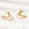 Brass Resin Hoop Earrings EJEW-P333-11A-G01-3