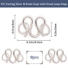 8Pcs 925 Sterling Silver S-Hook Clasps STER-CN0001-26-2