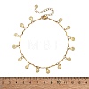 Ocean 304 Stainless Steel Shell Shaped Charm Wave Bar Link Chain Anklets for Women AJEW-AN00809-3