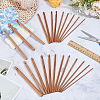 24Pcs Carbonized Bamboo Knitting Needles TOOL-CL0001-10-4