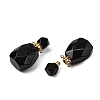 Natural Obsidian Perfume Bottle Pendants G-B149-02G-04-2