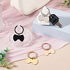 4Pcs 4 Styles Stainless Steel Keychains KEYC-TA0004-81D-6
