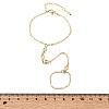 Brass Micro Pave Cubic Zirconia Mittens Bracelets BJEW-C156-01G-03-5