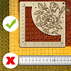 Wooden Square Frame Crochet Ruler DIY-WH0537-008-3