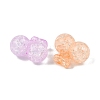 Transparent Crackle Acrylic Beads MACR-K361-22-2