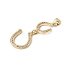 Brass Micro Pave Clear Cubic Zirconia Pendants CU-CBA7D12-12G-2
