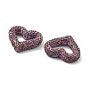 Heart Shape Polymer Clay Rhinestone Beads CLAY-NH0001-09A-05-3
