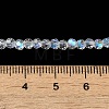 Electroplate Transparent Glass Beads Strands LS-EGLA-A035-T3mm-L19-4