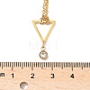 304 Stainless Steel Crystal Rhinestone Geometric Pendant Cable Chain Necklaces NJEW-Z073-01G-02-5